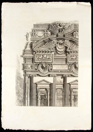 Giovanni Battista Piranesi (Mogliano Veneto, 1720 - Venezia, 1778) 
Capriccio architettonico da "Osservazioni" 
 