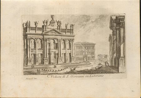 Giovanni Battista Piranesi (Mogliano Veneto, 1720 - Venezia, 1778) 
Veduta di S. Giovanni in Laterano 
 