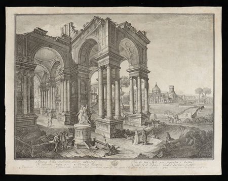 Cristoforo dall'Acqua (1734 - 1787) 
Capriccio con rovine antiche 
 