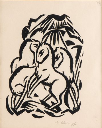 Georg Schrimpf (München, 1889 - Berlin, 1938) 
Vier Pferde (Quattro Cavalli) 1916/1917
 