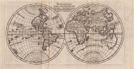  
Mappamondo overo descrizione del Globo Terrestre del Sig. Robert Geografo ordinario Del Re Cristianissimo 1793
 