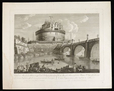 Francesco Morelli (1768ca.-1830 fl.)  
Veduta del Mausoleo di Adriano in oggi Castel S. Angelo 1796
 