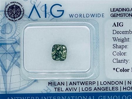 DIAMANTE 1,01 CARATI FANCY GIALLOGNOLO VERDE* VIVIDO - VVS1 - C31202-2