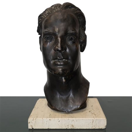 Gaetano Giuffrè (Roma 1966)  - Volto di uomo, scultura in terracotta., 20° Secolo