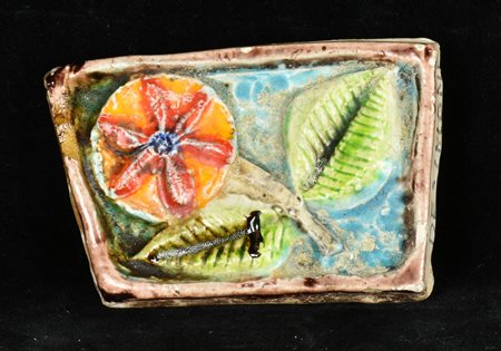 PIASTRELLA in ceramica Sicilia, 1960 ca cm 6x8