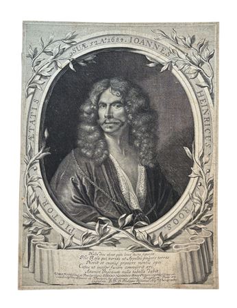 Philipp Kilian (1628 - 1693) Ritratto di Johann Heinrich Roos 1684 incisione...