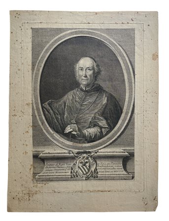 Francesco Bartolozzi (1727 - 1815) Ritratto del Cardinal Gaspare de Negri...