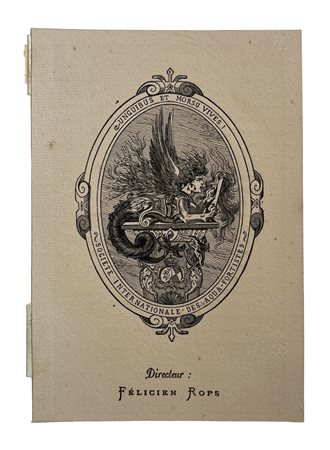 Félicien Rops (1833 - 1898) Médaillon de la Société internationale des...