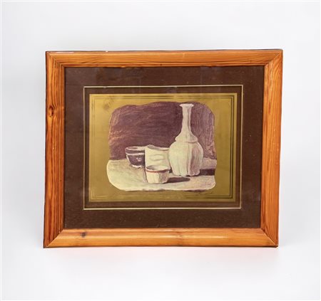 Giorgio Morandi (1890 - 1964) Natura morta incisione serigrafia su lastra in...