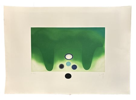 Victor Pasmore (1908 - 1998) Green Darkness 1986 acquatinta su carta Fabriano...