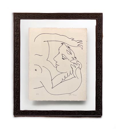 Pablo Picasso (da) (1881 - 1973) Nudo femminile Stampa su carta 35 x 28,5 cm...