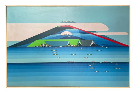 Keizo Morishita (1944 - 2003) Senza Titolo Serigrafia su tela 98 x 148cm...