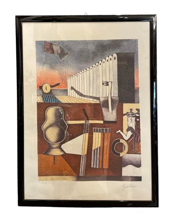 Franco Gentilini (1909 - 1981) Senza titolo litografia 70 x 50 cm Prova...