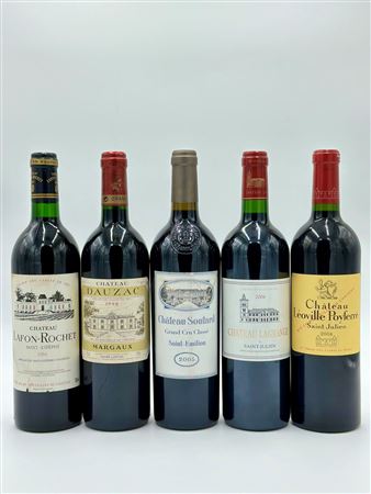  
Château Leoville Poyferres - Chateau Lagrange - Chateau Soutard - Chateau Lafon- Chateau Dauzac 1986-1998
Francia - Varie 0,75