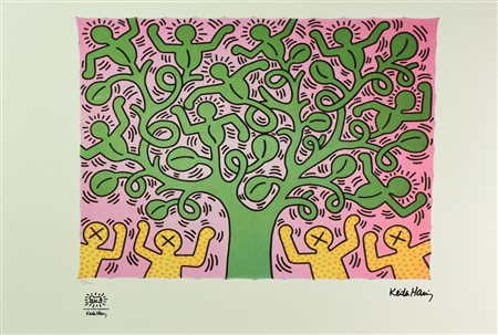 D'apres Keith Haring UNTITLED foto-litografia, cm 50x70; es. 135/150 firma in...