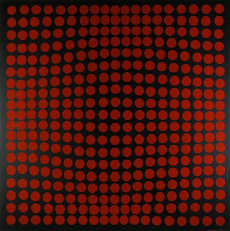 Victor Vasarely COMPOSIZIONE, 1973 serigrafia su alluminio, cm 100x100; es....