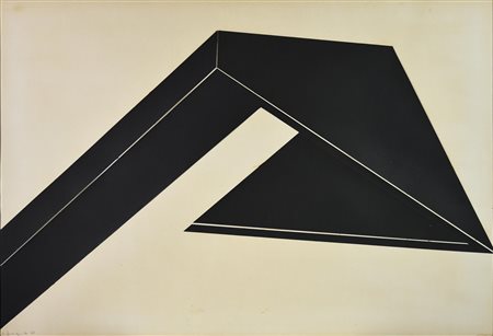 Giuseppe Spagnulo STUDIO PER STRUTTURA - ASCESA DIAGONALE, 1971 collage su...