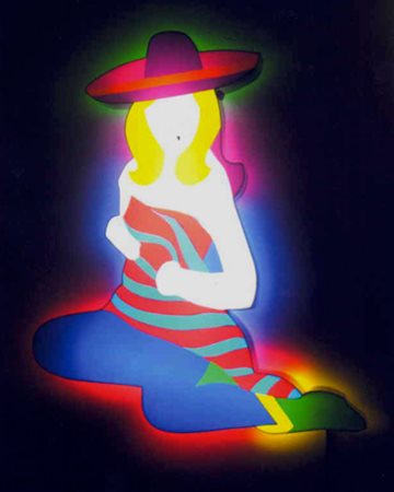 LODOLA Marco (Dorno 1955) Pin-up, 2011 perspex e neon cm. 94 x 96 x 12 Firma,...