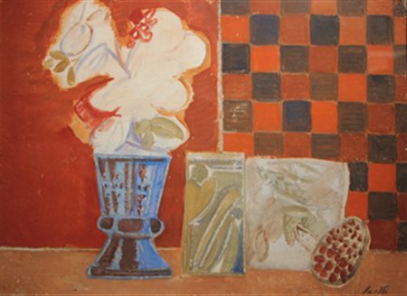 SAETTI Bruno (Bologna 1902 - Bologna 1984) Senza titolo, anni 60 Affresco su...