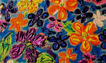 DESARLO Adriano (Milano, 1976) Flowers, 2014 vinilico su stoffa cm. 30 x 50...