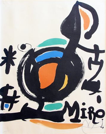 MIRO' Joan (Barcellona 1893 - Palma di Maiorca 1983) Senza titolo litografia...