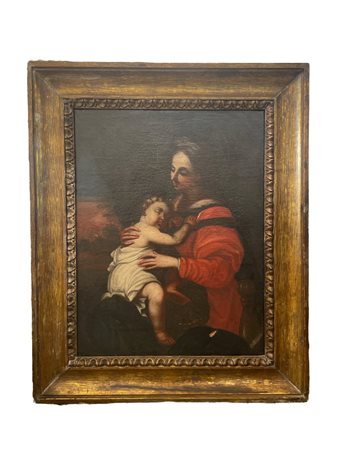  
Madonna con bambino dormiente Scuola Italiana del XVIII secolo
olio su tela 54 x 40 cm