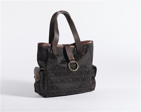 MOSCHINO COUTURE - Borsa in tela tessuto logo.