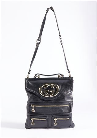 GUCCI - Britt bag in pelle nera.