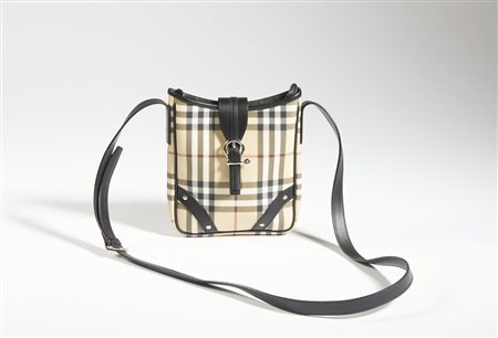 BURBERRY - Tracolla in canvas tartan check.