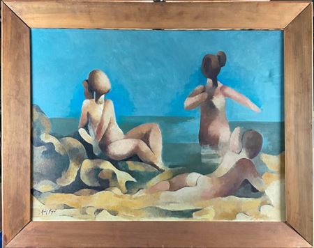 Manolo Ruiz Pipo "Joie Mediterranienne" 1970
olio su tela
cm 60x80
firmato in ba