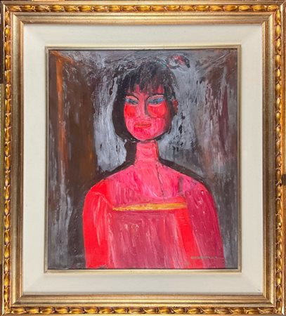 Bruno Cassinari "Antonella" 1967
olio su tela
cm 70x60
firmato e datato in basso