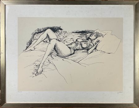 Renato Guttuso "Nudo di donna" 
litografia - prova d'artista
cm 65x84
firmata in