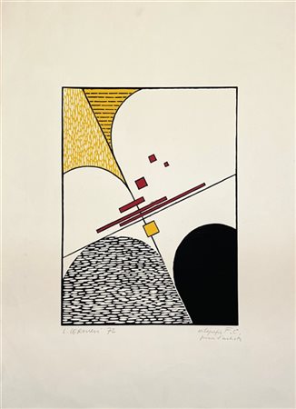 Luigi Veronesi "Senza titolo" 1972
xilografia - prova d'artista
cm 68x50
firmata