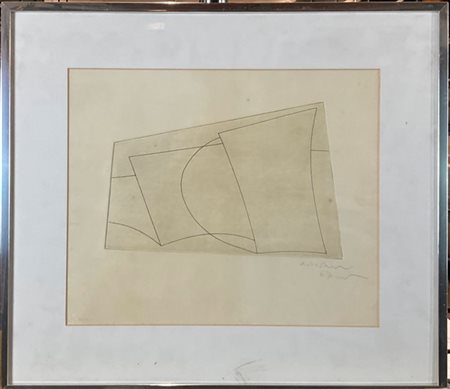 BEN NICHOLSON "Variation on Aegean" 1967
acquaforte
cm 32,5x38,5
firmato e datat