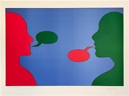 MARCEL MARIEN "Le Mot Exact" 1974
litografia a colori - prova d'artista su carta