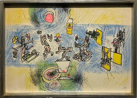 Roberto Matta "Senza titolo" 
litografia a colori
cm 48x68
firmato e numerato I/