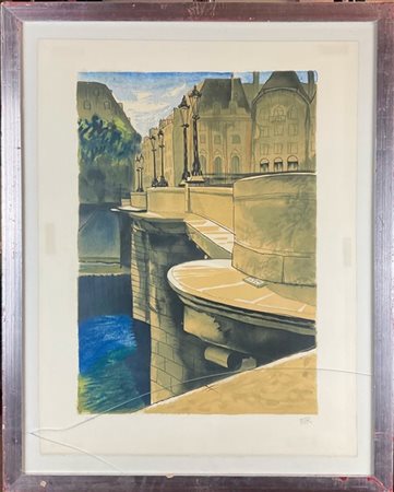 Man Ray "Pont Neuf" 1974
litografia a colori
cm 64,5x50,5
siglata e numerata 38/