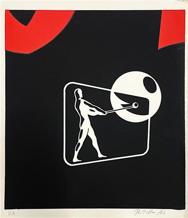 Mimmo Rotella "Senza titolo" 1966
serigrafia a colori - prova d'artista
cm 30x26