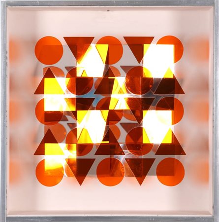 HUGO DEMARCO 1932 - 1995 " Reflexion ", 1969 Assemblaggio, ferro e plexiglass...