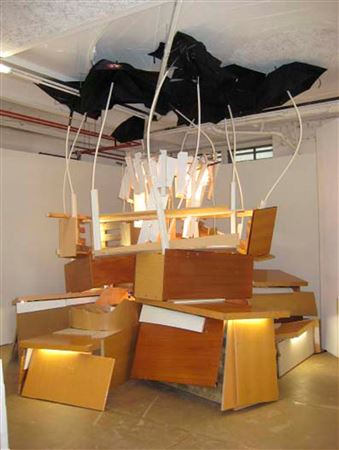 GRAHAM HUDSON(1977)UpDown2007Installazione composta da materiali di arredo di...