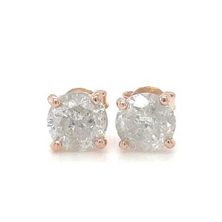 ORECCHINI IN ORO ROSA 1.41 GR CON DIAMANTI - ER40101