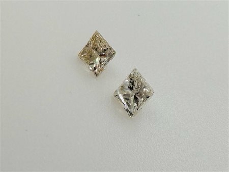 2 DIAMANTI 0,41 CT GIALLO CHIARO-MARRONE - I1 - C30803-4B