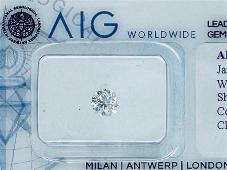 DIAMANTE 0,5 CARATI COLORE F - PUREZZA SI1 - TAGLIO BRILLANTE - CERTIFICATO AIG - C31221-1