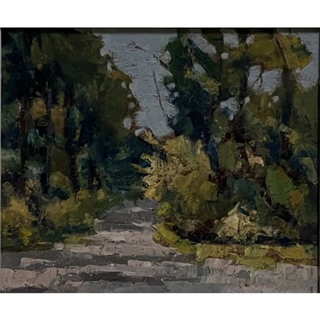 Elmo Ambrosi, Paesaggio 1959, 25x30