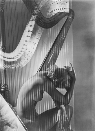 Horst P. Horst (1906-1999)  - Lisa with Harp, 1939