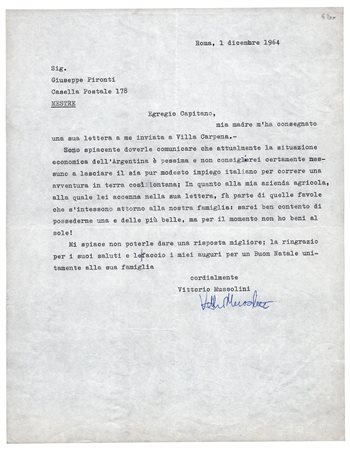 Vittorio Mussolini (Milano 1916 - Roma 1997), Fascismo - post fascismo