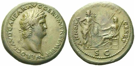 Nero (54-68), Sestertius, Lugdunum, c. AD 65; Æ (g 26,64; mm 35)