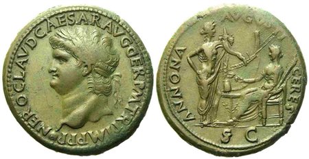 Nero (54-68), Sestertius, Lugdunum, c. AD 65; Æ (g 22,75; mm 35)