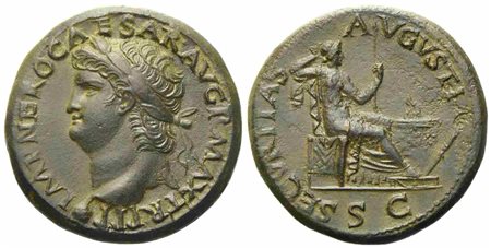 Nero (54-68), As, Rome, c. AD 67; Æ (g 16,53; mm 28)