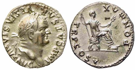 Vespasian (69-79), Denarius, Rome, AD 74; AR (g 3,23; mm 18,6)